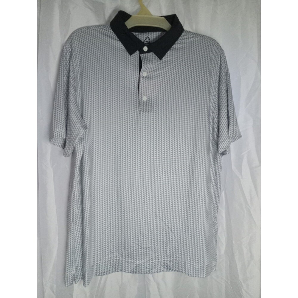 Large DEOLAX Men's Fashion Print Golf Polo